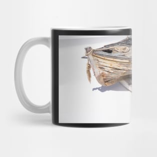 Old wooden dinghy. Mug